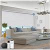 TIPIACE Tende Smart Motorizzate Oscuranti Impermeabil (Ramie-White 83A) | Tende motorizzate smart, sollevamento silenzioso, telecomando, tessuto impermeabile, per camera e ufficio, regolazione luce.