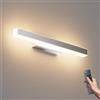 Klighten Lampada Specchio e Lampada Quadro LED da 40 cm,18 W,Cromo | Lampada LED per specchio bagno,cablatura fissa,telecomando,3 temperature di luce, dimmerabile,ideale per specchio trucco