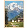 EYMPEU Cornice A2 Color Legno Naturale in Alluminio, 1 Pezzo