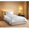 Dorian Home - Parure Copripiumino Singolo in 100% Raso di Cotone 300 Fili, Composto da Sacco Copripiumino 155x210 cm + 60 cm di patella e 1 Federa 52x82 cm