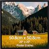 EYMPEU Cornice 50x50,Cornice Foto per Casa,1 Pezzo Nera PVC