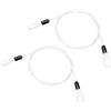PATIKIL 2 Pz Cavo In Acciaio Inossidabile Rivestito In 5/32 Dia Bianco | Vinile, Catena Di Sicurezza Flessibile, Cavo D'acciaio, 3 Ft 39, Per Luce Palco Esterno Lucchetto, Con Anelli
