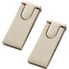 DSWZLQDXB 2 pezzi Maniglia fessura manopole nascoste per cassetti per armadietti Tiretti porte scorrevoli Pomello in lega di zinco da incasso,Maniglia piatta Quadrato (Silver)