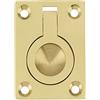 Frelan Hardware Flush-Maniglia ad anello, 50 mm x 63 mm, in ottone lucido