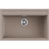 EVHOC Lavello Cucina Sopratop, 79x51 cm, 1 Vasca, Tortora, DESIDERATA S | Lavandino in Kuarzite Vasca Unica, Piletta e Accessori Per il Montaggio Inclusi, Fascia Miscelatore Preforata, Made in Italy