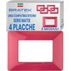 Bratek 4X Placca 3 Moduli Compatibile con Placche BTicino Matix | Sostituisce Placchette BTicino Matix AM4803 Colore Rosa Lucido - Made in Europe