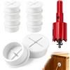 SWTYExt 8 Pezzi Passacavi Scrivania 20mm Passacavo con Sega a Tazza | Passacavo per Scrivania Bianco Gomma Passa Cavi per Organizzare Copri Foro Fili Computer, Tavoli, Ufficio, Casa