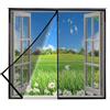 VOLLENC Zanzariera Magnetica per Porta 100x170cm Nero Anti Insetti Mosche Zanzare Legno Porte in Alluminio Facile da Installare Non è Necessario Praticare Fori