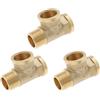 ECSiNG Raccordo A T In Ottone A 3 Vie Da 1/2 Per Tubi In Ottone Alluminio E Acciaio