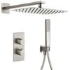 Galyon Imex Toscana GTT064 - Set doccia da incasso termostatico con doccetta effetto pioggia, 25 x 40 cm, doccia da bagno a 2 vie, set doccia completo