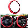 JNNJ Coprivolante Elastica Del Volante, Coprivolante Antiscivolo Con Elastici per Sport, Copertura Del Volante Con Banda Elastica Sportiva Traspirante Antiscivolo Di Dimensioni Universale(Rosso)
