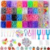 JcoGel 2500+ Elastici per Braccialetti, Kit Elastici Braccialetti,32 colors | Loom - Elastici colorati per bracciali, con accessori