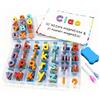 Smart Panda Lettere Magnetiche per Bambini con Lavagna Magnetica - 182 Lettere, 50 Numeri e 31 Simboli Magnetici, 2 Contenitori, Penne e Gomma - Alfabeto Magnetico per Imparare a Leggere e Scrivere
