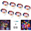 NEXVIN 8 Pezzi Luci a Batteria, Stringa Luci Led Micro 3 Meter 30 LED, Luci Impermeabile a Filo di Argento, Multicolore Catena Luminosa per Decorazione Casa