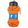 YverLand Bottiglia d'acqua pieghevole per ragazzi e ragazze senza BPA. Borraccia da campeggio per bambini, personalizzata con il tuo sport. Pallone d'acqua compatto per regalo
