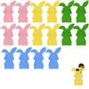 MAXMURYS Decorazioni Pasquali per Tavola - Set di 16 Sacchetti Portaposate in Feltro con Design a Coniglio - Perfetti per Decorazioni da Pasqua, Compleanni e Feste - Colori Assortiti (Giallo, Rosa, V