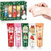 Sathychanpy 5PCS Crema Mani Natale,Mini Crema Mani Regali Natale Donna Set | Crema Mani Idratante e riparatrice per Mani Secche e Screpolate, Idee Regalo Natale per Colleghe, Amiche, Insegnanti