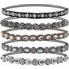 MaoXinTek Fasce per Capelli Fasce Elastiche di Strass di Cristallo di Cerchio Accessori per Capelli da Sposa per le Donne Ragazza 5Pcs