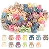 GUDINGYI 50 mini mollette per capelli opache, in acrilico, a coda di cavallo, con impugnatura antiscivolo, per donne, ragazze e bambini (multicolore)