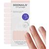DOONAILS® Strisce gel UV Cotton Nude 20 pezzi | Pellicola per unghie indurente UV, 2 manicure per confezione, tenuta fino a 14 giorni, senza HEMA e vegana, colore nude