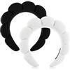 YUXIANLB Fasce per capelli da donna (bianco e nero, taglia unica)