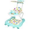 Kedia Girello pieghevole per bambini, altezza regolabile, girello con musica, giocattolo per bambini (verde, A)