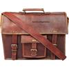 Fatto a mano Nuovo 18 " Grande American Vero pelle Vintage Borsa Ventiquattrore Laptop Bag