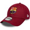 New Era FC Barcelona Sport cap Uomo & Donna Rosso Scuro Unica, Corona | Cappellino unisex ufficiale, regolabile, 100% cotone, con logo di alta qualità, perfetto per i fan, vestibilità ottimale
