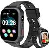 pmstuy 4G Smartwatch Bambini con GPS e SOS, Orologio Telefono per Bambini con Videochiamata, Chat Vocale, Giochi, Fotocamera, Sveglia, Calcolatrice, Modalità Classe, Regalo Bambino Bambina 4-12 Anni