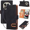 Rosbtib Cover per Xiaomi Redmi Note 15 Pro+ Plus 5G Custodia Pelle PU di Alta Qualità Libro con Porta Carte Protezione Portafoglio Antiurto Cuoio Flip Case Custodia per Redmi Note 15 Pro+ - Nero