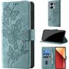 CaseGla Cover per Xiaomi Redmi Note 13 Pro 4G / Poco M6 Pro 4G, Verde chiaro | Blocco RFID, Portafoglio Pelle PU, Flip Libro, Porta Carte, Magnetica Libretto, Antiurto Protezione Completa
