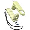 ORICO Chiavetta USB C 128 GB,150MB/s,Dual Drive USB C e A,Giallo Agrume | USB 3.2 Gen 1, Plug & Play, Metallo, Design Raffinato, Compatibile con MacBook Neo, iPhone 15/16/17, Android, Tablet e PC