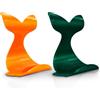 MultiValue Supporto Telefono In Plastica, 2 Pcs Porta Cellulare Da Scrivania Due Ingranaggi Porta Cellulare Tavolo Carino Regalo Per La Persona Amata (Arancione e Verde)