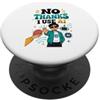 Artificial Intelligence Satire Designs No Grazie Uso AI Funny Anti AI PopSockets PopGrip Adesivo