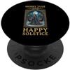 Merry Yule Happy Winter Solstice Holiday Buon Yule e felice solstizio gotico pagano vacanza PopSockets PopGrip Adesivo