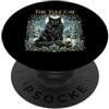 Merry Yule Happy Winter Solstice Holiday Il gatto Yule Solstizio d'inverno felice Yule Yuletide Natale PopSockets PopGrip Adesivo