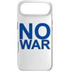 Love Peace Harmony Designs Custodia per iPhone Air NO WAR - Scritta grande in azzurro con bordo grigio