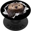 4SeaOtterLovers Divertente lontra marina che sbircia carino zoo amante degli animali PopSockets PopGrip Adesivo