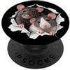 4RatsLovers Divertente Ratti Sbirciando Carino Zoo Animali Amante PopSockets PopGrip Adesivo