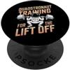 Space Gym Designs Allenamento divertente Astronauta Formazione PopSockets PopGrip Adesivo