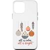 Cozy Christmas Custodia per iPhone 12 mini All Is Calm All Is Bright Retro Christmas Ornaments