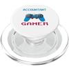 Dibba Designs Ragioniere Di Giorno Gamer Di Notte Joystick Controller Divertente PopSockets PopGrip per MagSafe