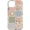 Graziosi disegni Cottagecore Custodia per iPhone 15 Plus Modello trapuntato patchwork vintage con fiori