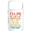 Clever Equation Math Humor Custodia per iPhone 17 Pro Ecco dove ho disegnato la linea Retro Math Algebra Pun