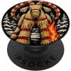 GripArt Designs Linocut svedese Yule Goat Julbock Flame PopSockets PopGrip Adesivo