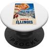 Vintage Ski Tees Poster con scritta Winter in Illinois, stile vintage, divertente PopSockets PopGrip Adesivo