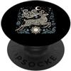 Merry Yule Happy Winter Solstice Holiday Cervo neve felice Yule Solstizio d'inverno Yuletide Natale PopSockets PopGrip Adesivo