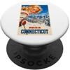 Vintage Ski Tees Poster con scritta Winter in Connecticut, stile vintage, divertente PopSockets PopGrip Adesivo