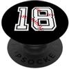 Baseball Phone Accessories & Gifts BASEBALL Player #18 Jersey Back No 18 Sports Pit Ball PopSockets PopGrip Adesivo