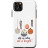 Cozy Christmas Custodia per iPhone 11 Pro Max All Is Calm All Is Bright Retro Christmas Ornaments